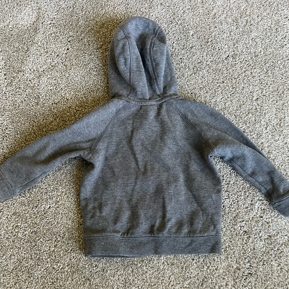 BOYS GAP 1/4 ZIP GRAY HOODED SWEATSHIRT AND SWEATPANTS SET - SZ 12-18 M - Picture 2 of 7